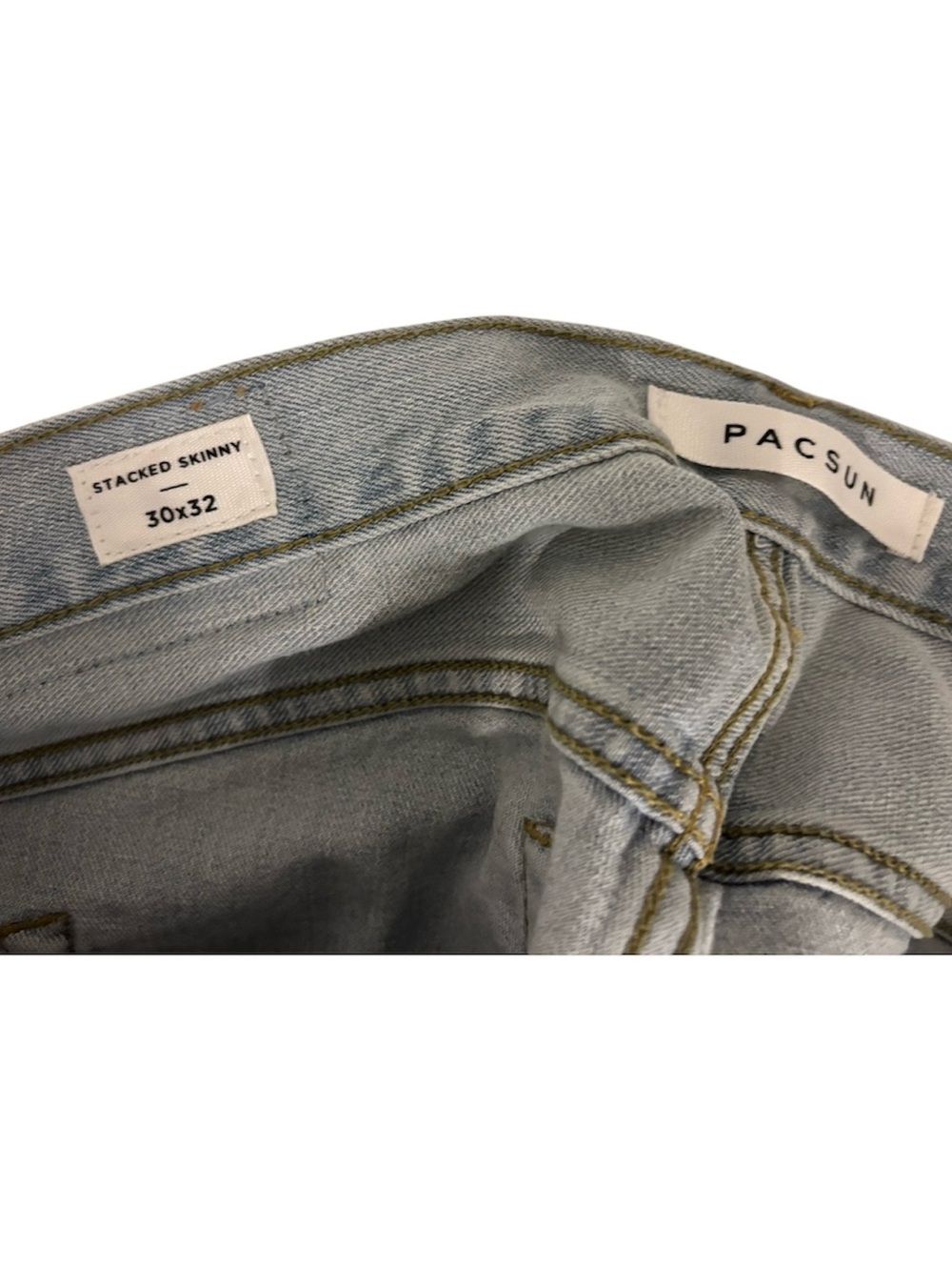 PacSun Light Blue Stacked Skinny Jeans